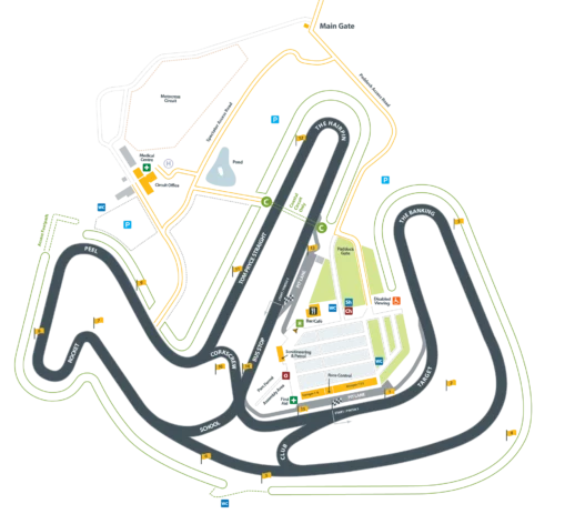 Layout of Anglesey Circuit at Trac Môn